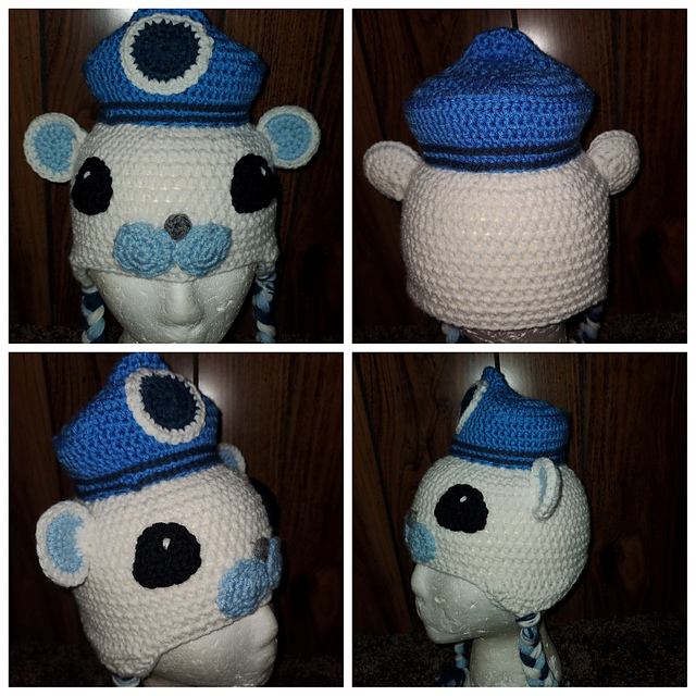 Polar Bear Captain Earflap Hat