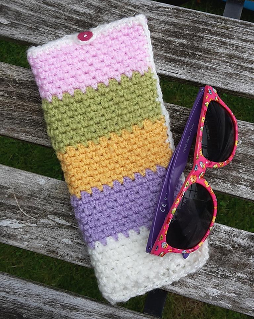 Ice cream stripe glasses case