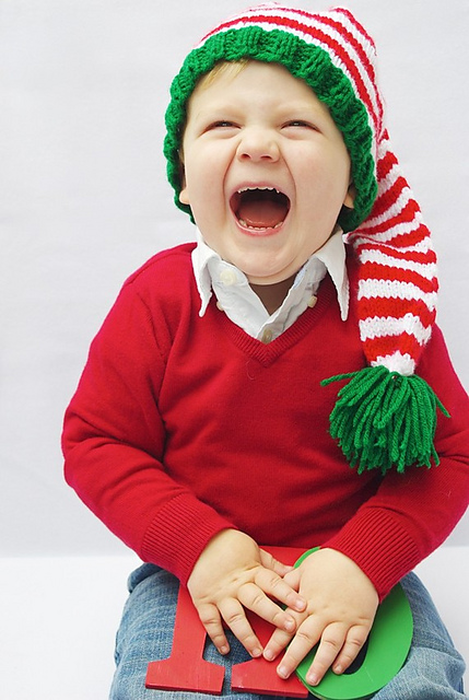 Santa's Helper Striped Elf Hat