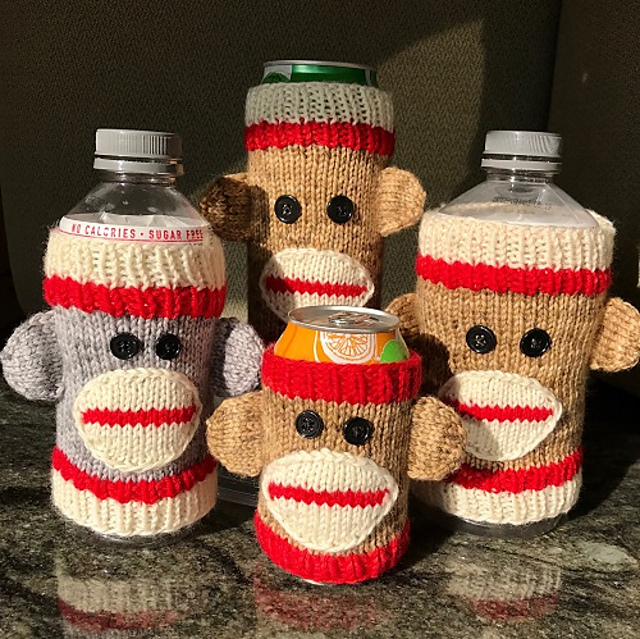 Sock Monkey Koozies