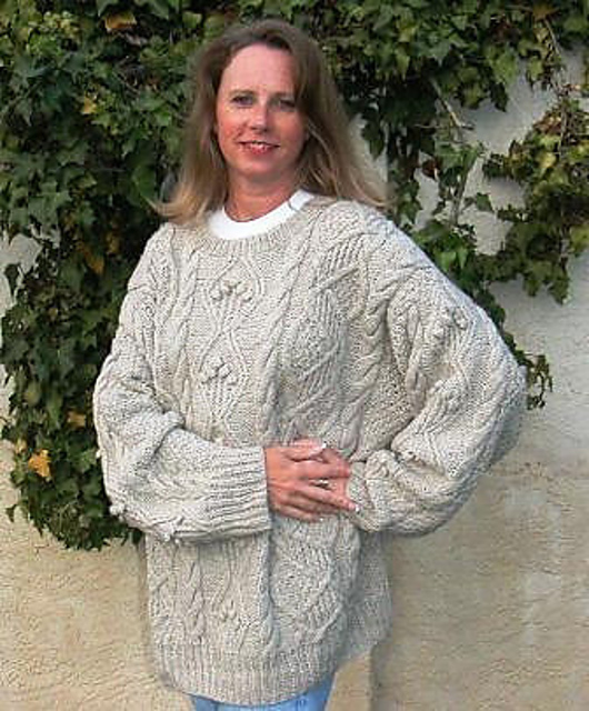 P197 Cable and Bobble Sweater