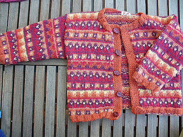Cardigan jacquard (Automne roux)