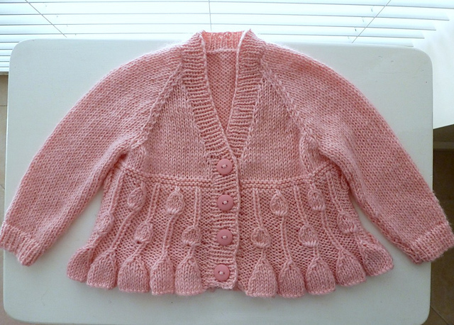 Cardigans with Pattern and Ruffles