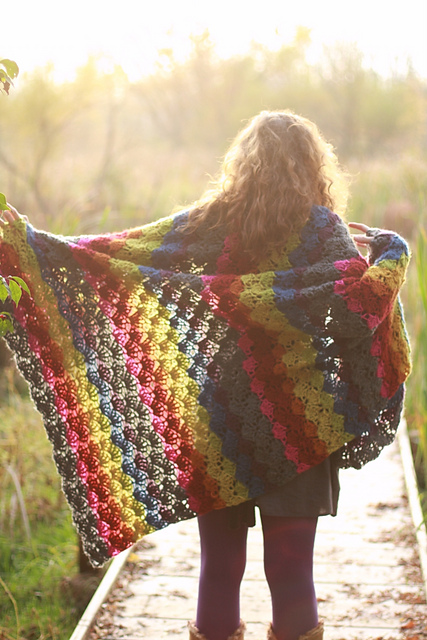 Rainbow Shell Throw