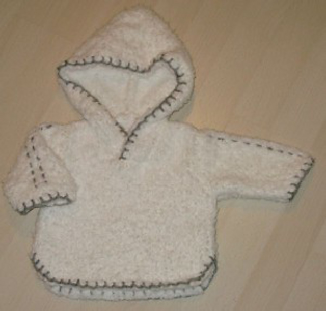 192 - Pull a capuche et moufles