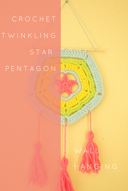 Twinkling Star Pentagon Wall Hanging
