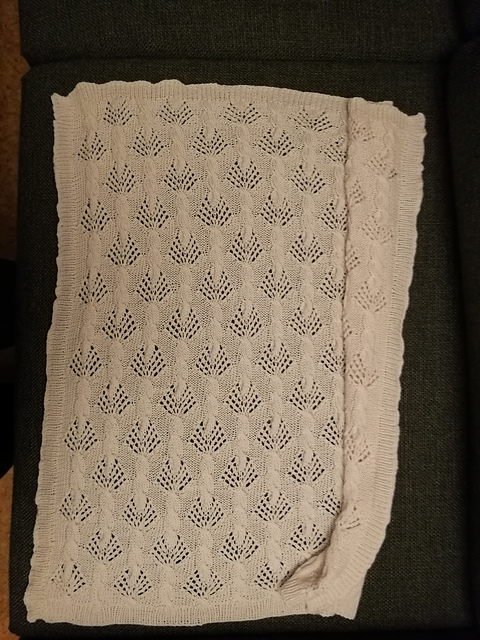 Lace and Cable Blanket