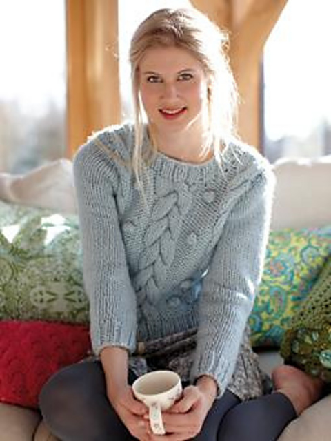 Cabled Plait and Bobble Sweater