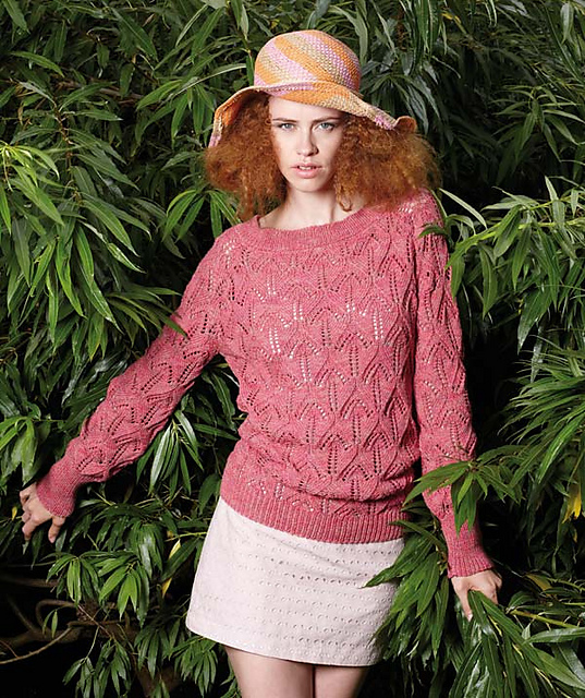 2027 - Ladies Sweater with Lace Pattern