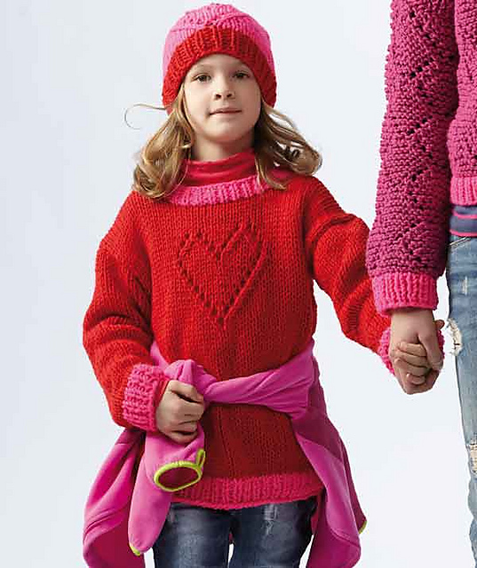 S8547 Girl's Heart Lace Sweater