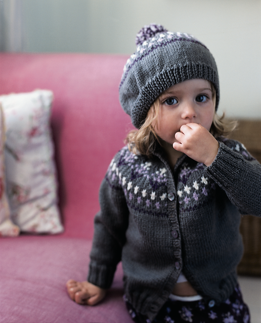 Lemon Cardigan and Beret