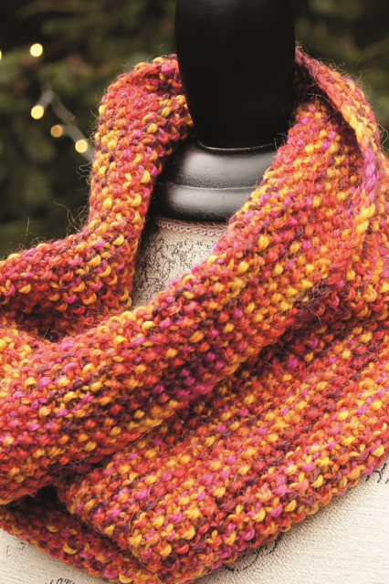Seed Stitch Swatch Cowl