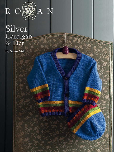 Silver Cardigan and Hat