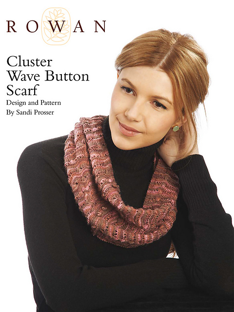 Cluster Wave Button Scarf