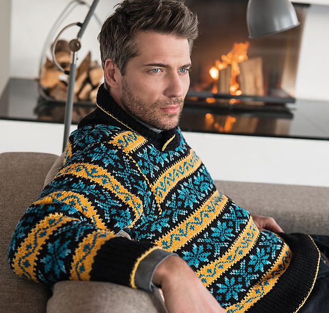 S9269 Man‘s Shawl-Collar Pullover