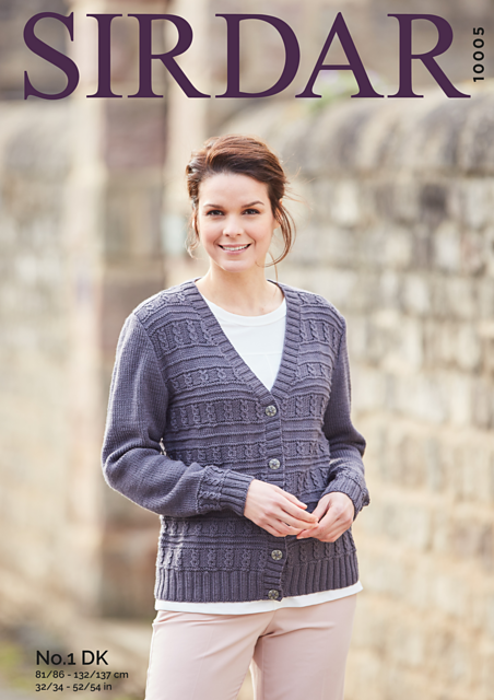 Cabled Stripes Cardigan 10005