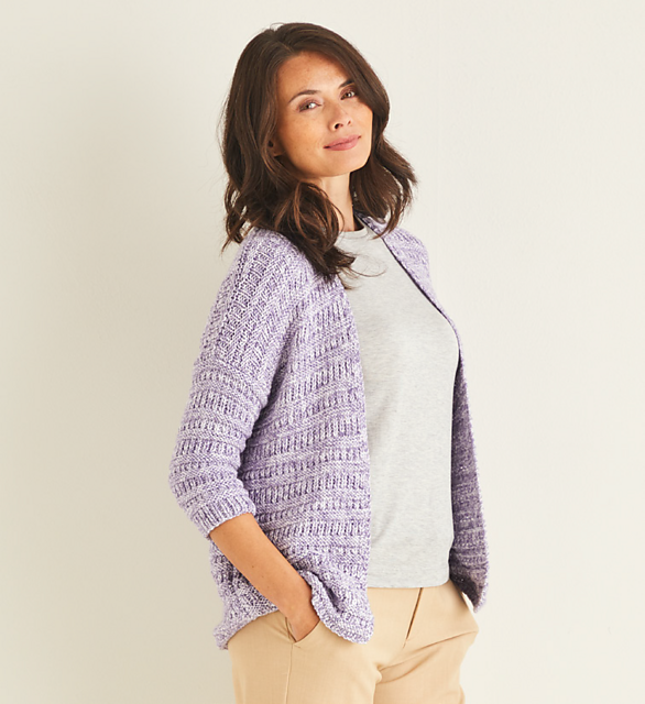 Textured Open Cardigan 10107