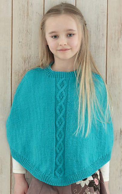 Cabled Diamond Ponchos 4702