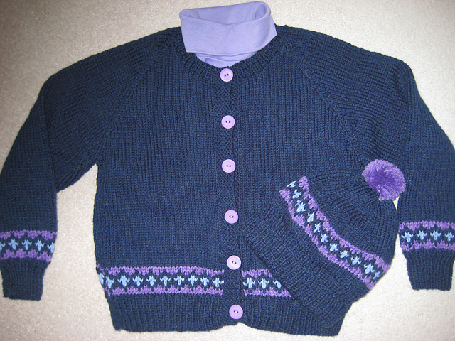 Adults' Cardigan - Crew Neck Raglan
