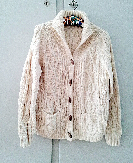 Aran Cardigan with Collar