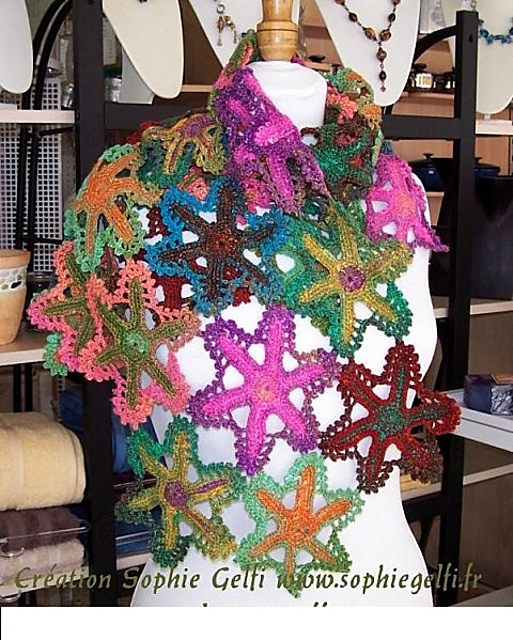 Starfish Granny Stole or Scarf
