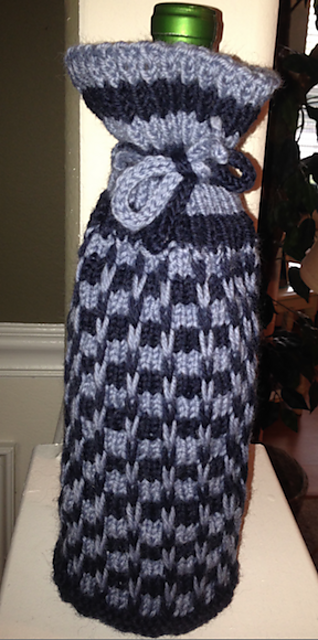 Slip Stitch Wine Cozy
