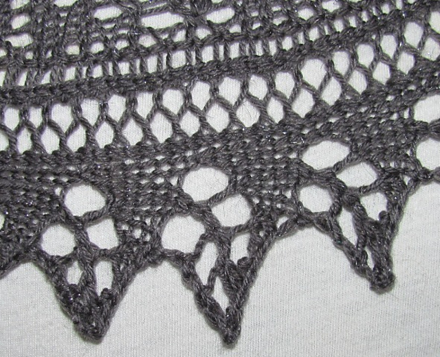 Shimmer Crescent Shawl II