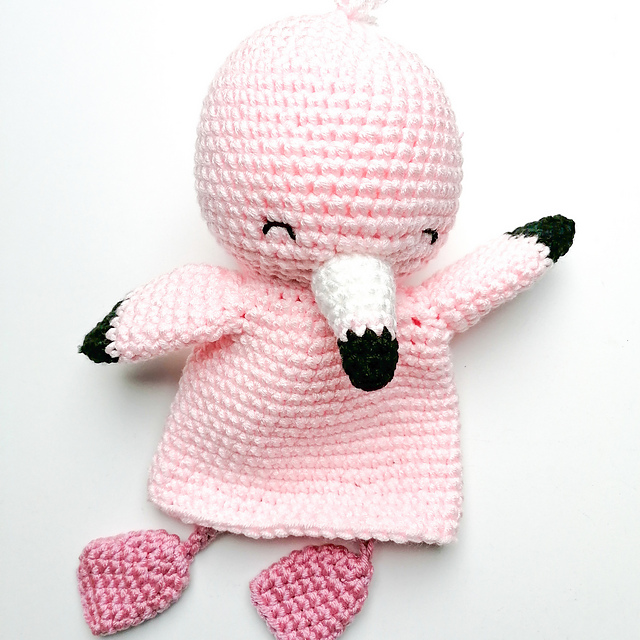 Marionnette flamant rose