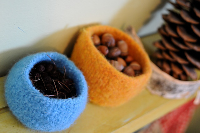 Tiny Felted Treasure Bowls
