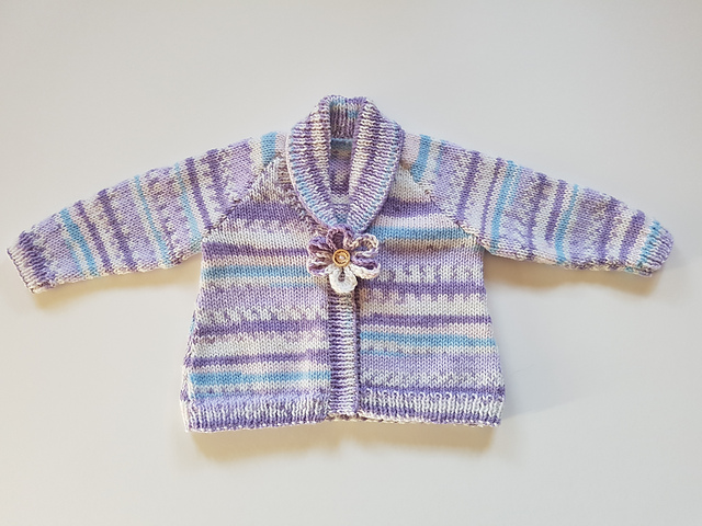 Girl's Cardigans with Flower Embellishment