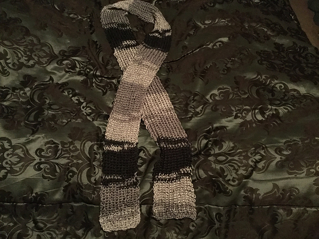Seed Stitch Skinny Scarf