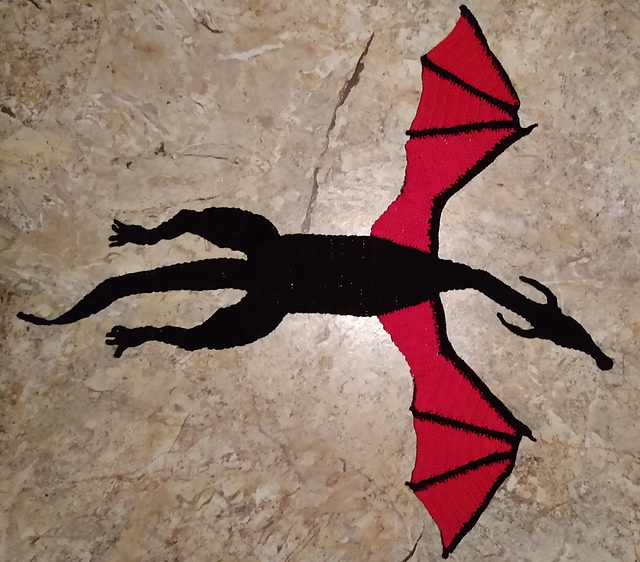 Dragon Silhouette Applique