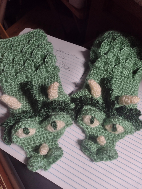 Dragon Fingerless Gloves