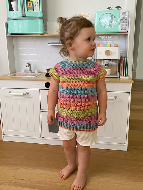 Rainbow Bobble Top