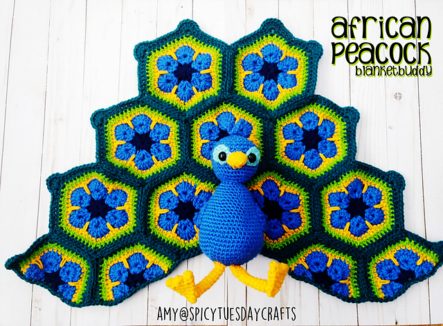 African Peacock Blanket Buddy