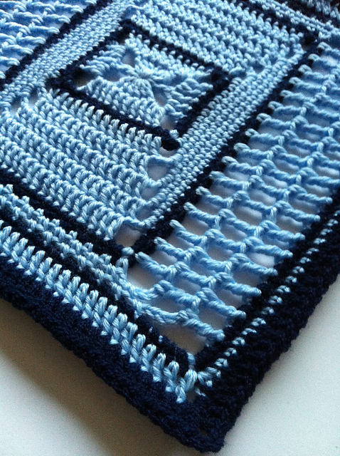 Rectangle Tangle 12" Afghan Square
