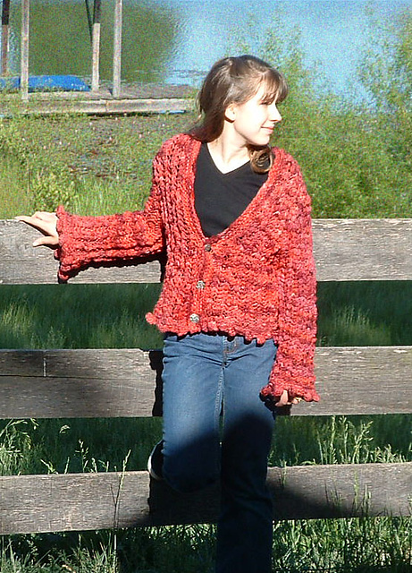 Bobbled Edged Cropped Jacket