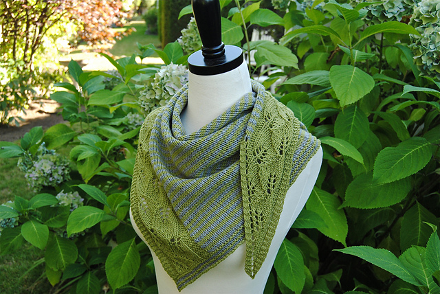 Leaf Press Shawl