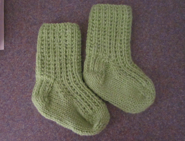 Mini Broken Rib Worsted Flap and Gusset Sock