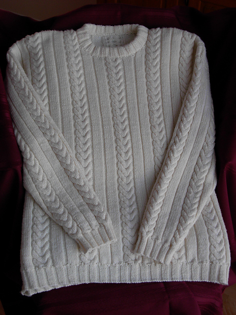 Mens Sweater in Donegal Tweed DK