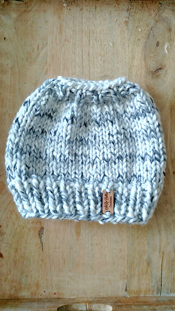 Knit Messy Bun Hat