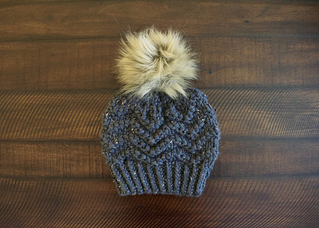 Ribbed Chevron Beanie