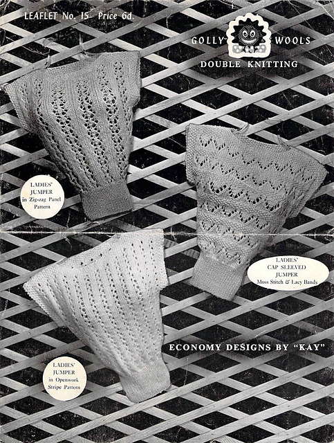 Ladies Jumper in Openwork Stripe Pattern