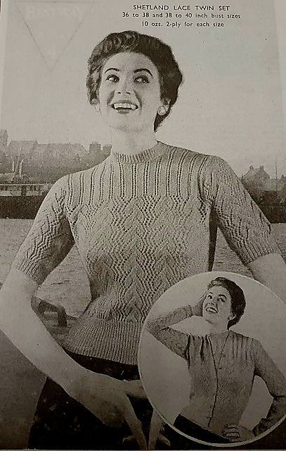 Shetland Lace Twin Set Jumper