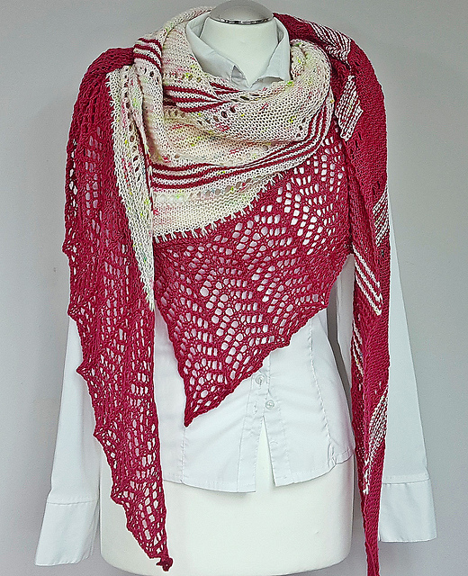 "Vanilla Fraise" shawl