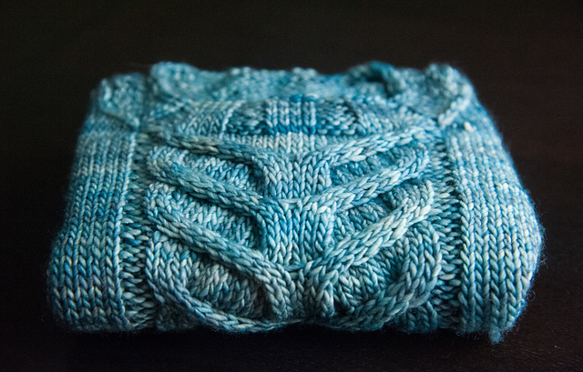 Stacked stag-horn baby sweater (DK weight)