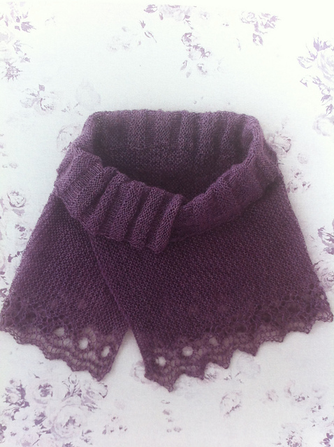 Mohair Lace Shawl (透かし模様のふわふわショール）