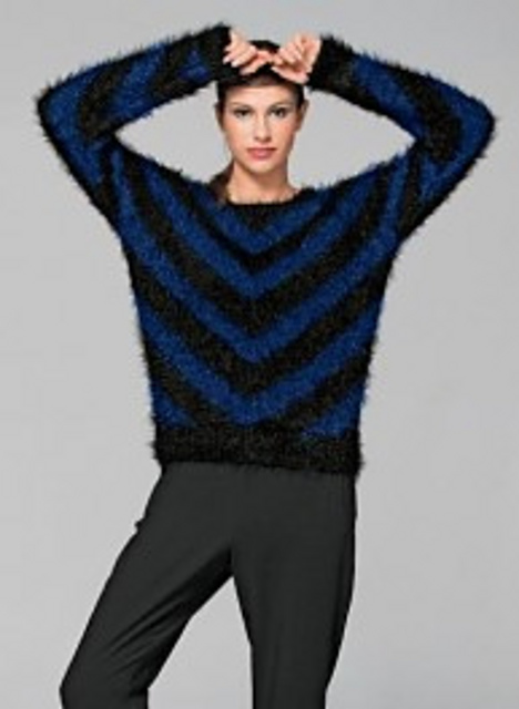 116 Pull bicolore col rond
