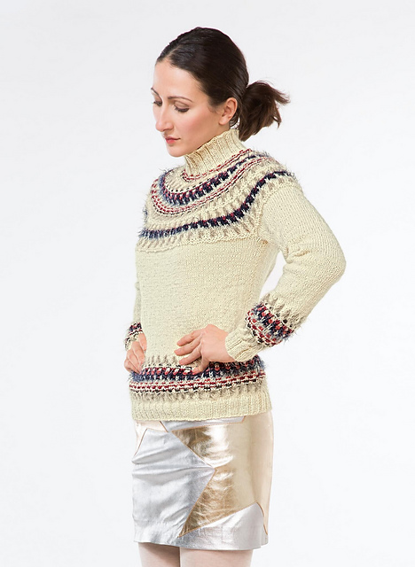 420 Pull empiècement jacquard - M0192