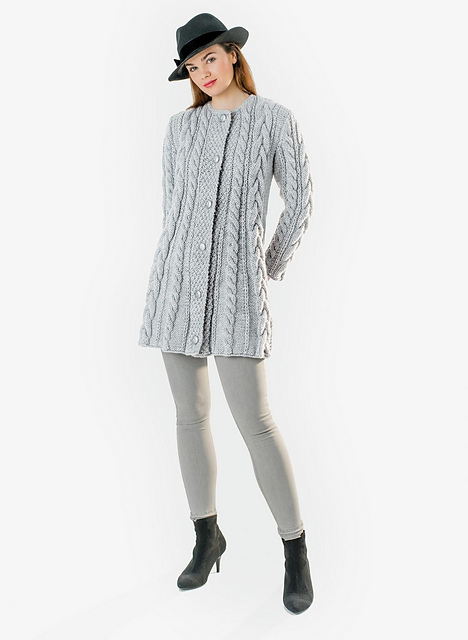 517 Manteau à torsades - M0560